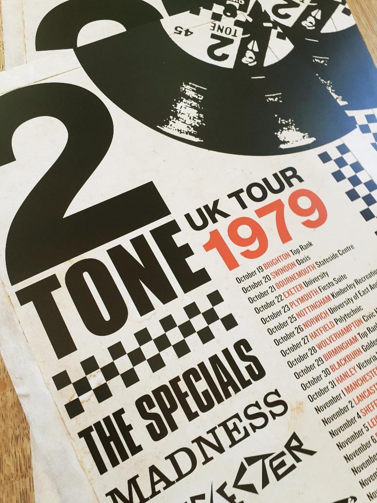 MADNESS マッドネス　ビンテージ　A1ポスター　2tone スカ　SKA TWO TONE 1979 UKツアーポスター。ザ・スペシャルズ マッドネス。スカ