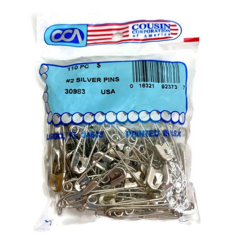10 Rusty Safety Pins, Small Size 