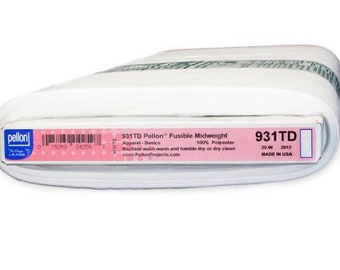 5 yards Pellon midweight fusible interfacing 931td 20” inch width