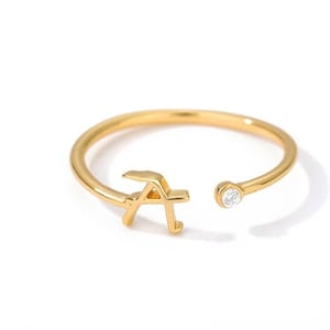 A-Z Letters Ring • Custom Name Ring • Name Ring • Gift For Her • Minimalist Ring • Personalized Ring • Custom Ring.