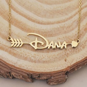 Love Arrow Name Necklace • Custom Name Necklace • Name Necklace • Gift For Her • Minimalist Necklace • Gold Name Necklace • Custom Necklace.