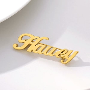 Personalized Jewelry • Name Brooch • Custom Name Brooch • Name Pin Brooch • Gift For Her • Birthday Gift • Promise Gift • Bridesmaid Gift