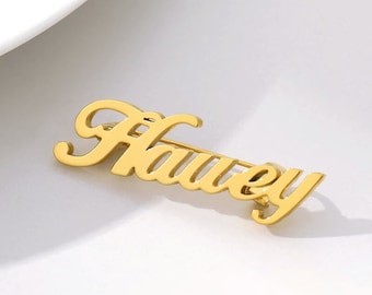 Personalized Jewelry • Name Brooch • Custom Name Brooch • Name Pin Brooch • Gift For Her • Birthday Gift • Promise Gift • Bridesmaid Gift