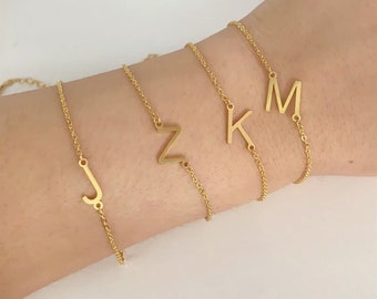 A-Z Initial Bracelet • Custom Name Bracelet • Name Bracelet • Gift • Minimalist Bracelet • Bridesmaid Bracelet • Personalized Bracelet