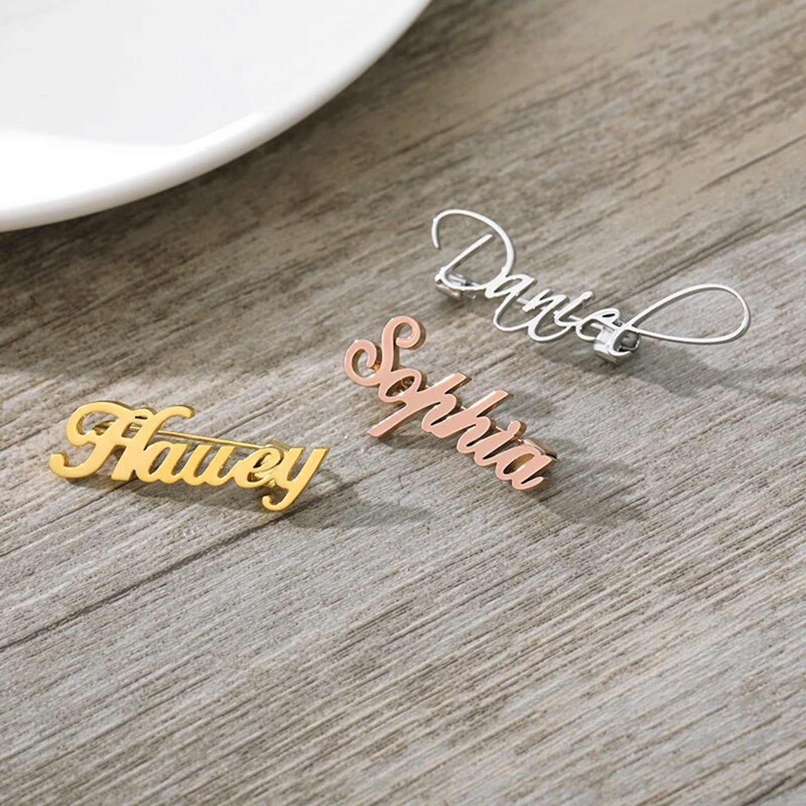 Personalized Jewelry Name Brooch Custom Name Brooch Name Pin Brooch
