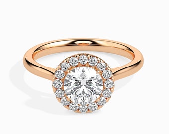 Moissanite Engagement Ring • Moissanite Solitaire Ring • Moissanite Ring Round • Moissanite Proposal Ring • Bridal Ring • Ring For Women.