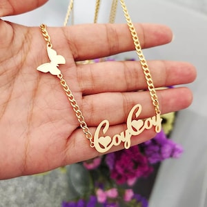 Curb Chain Name Necklace • Custom Name Necklace • Name Necklace •Gift For Her• Minimalist Necklace • Personalized Necklace • Custom Necklace