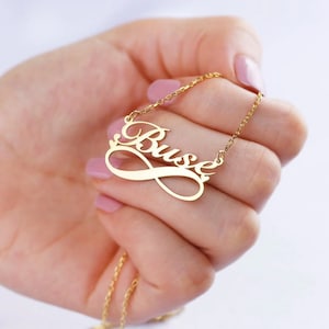 Infinity Name Necklace • Custom Name Necklace •  Name Necklace • Gift For Her • Minimalist Necklace • Name Necklace Gold • Dainty Necklace.