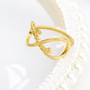 Infinity Name Ring • Custom Name Ring •  Name Ring • Gift For Her • Minimalist Ring • Personalized Ring • Custom Ring.