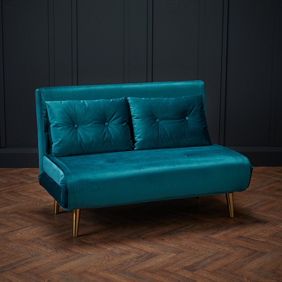 Velvet Teal Sofa Bed Etsy