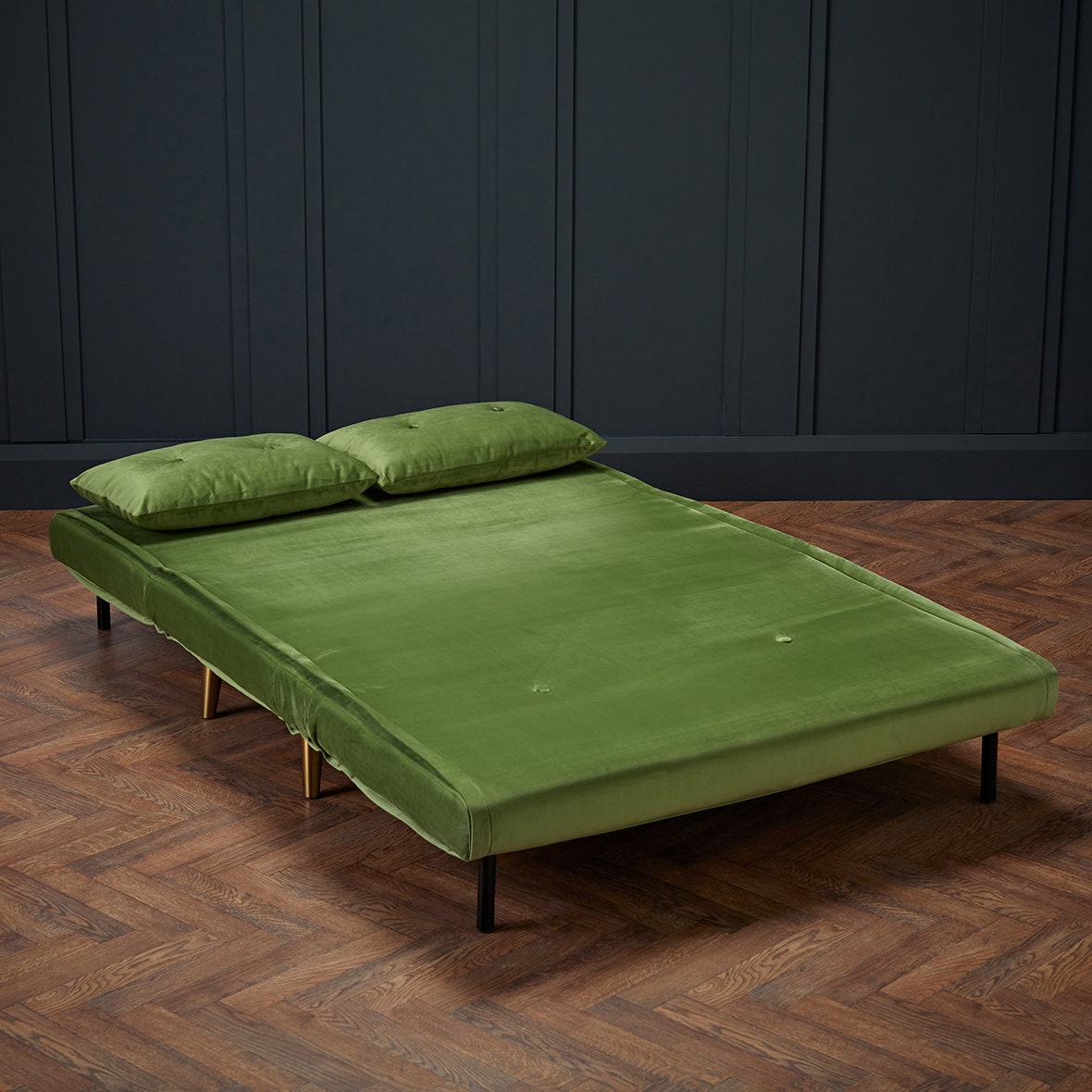 Velvet Green Sofa Bed Etsy