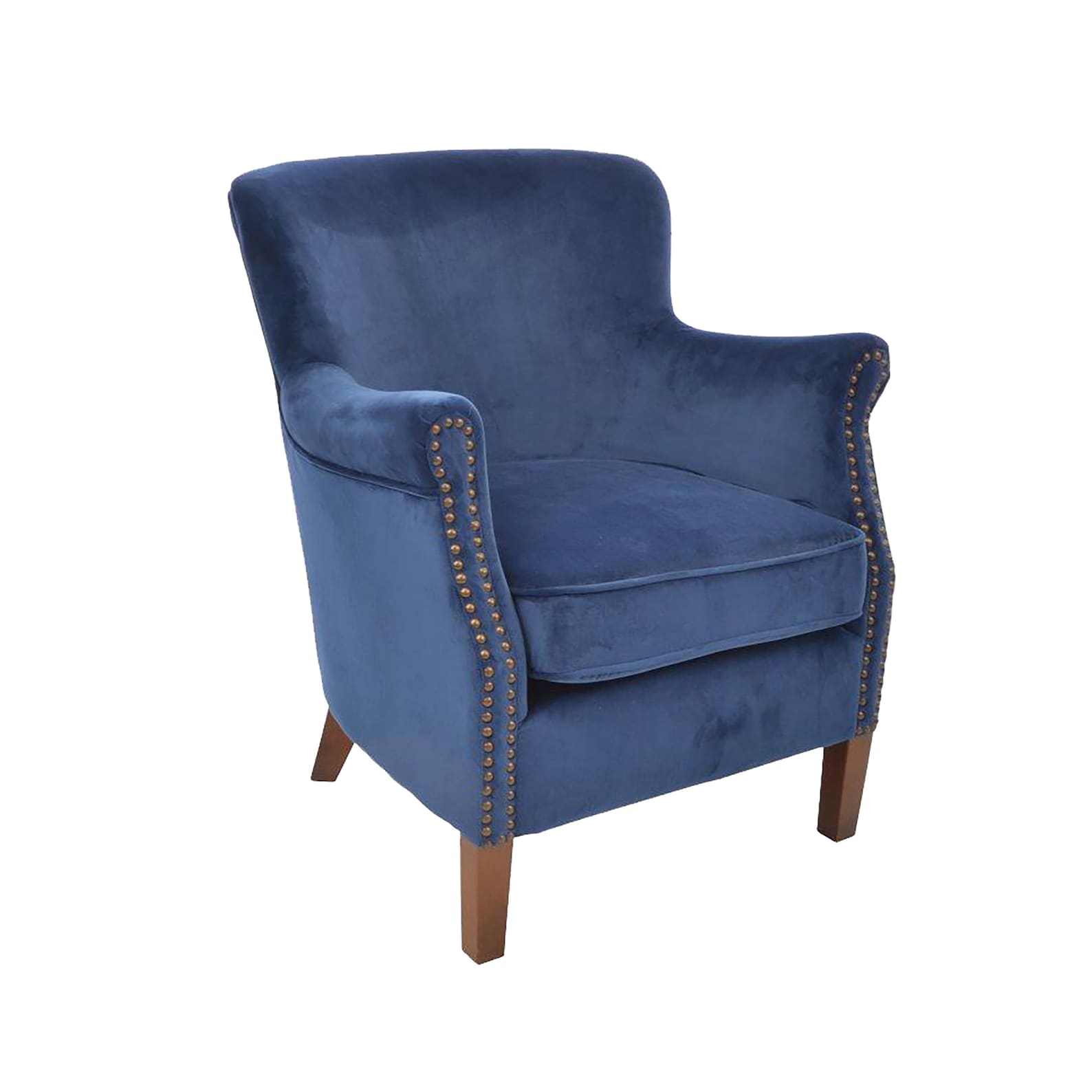 Vintage Navy Velvet Armchair - Etsy UK