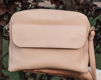 Personalized leather shoulder bag for womens, Handmade everyday bag, small leather handbag, messenger bag, fanny pack, Handmade gift for her