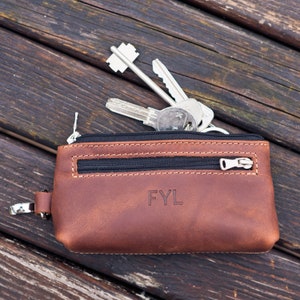 Unisex Leather Keychain wallet, Key Holder, Key storage wallet, Men and women keychain, Gift for Him or Her image 2