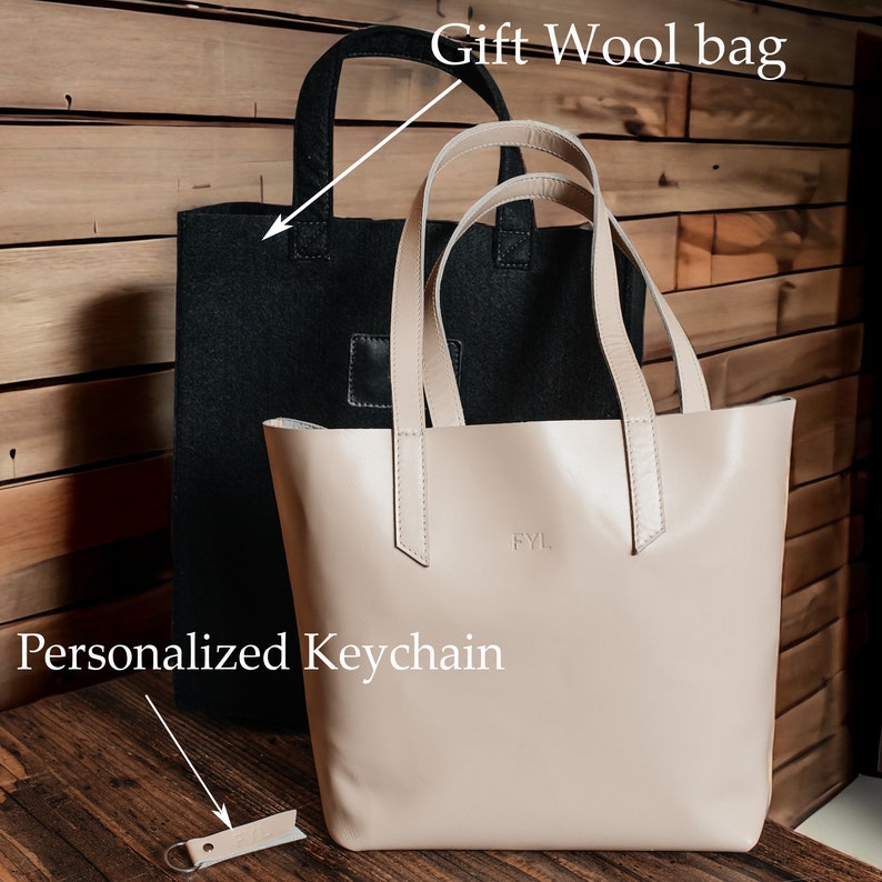 Customized Elegance: Personalized Leather Tote Bag for Women Chic & Versatile Leather Shoulder Bag Thoughtful Gift for Her image 8