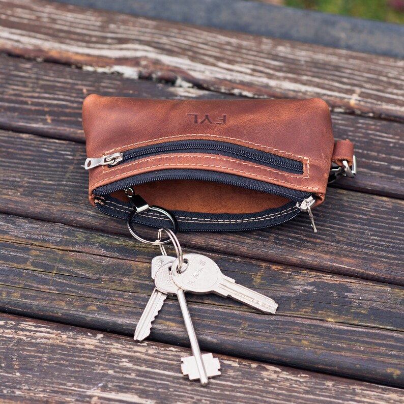 Unisex Leather Keychain wallet, Key Holder, Key storage wallet, Men and women keychain, Gift for Him or Her image 1