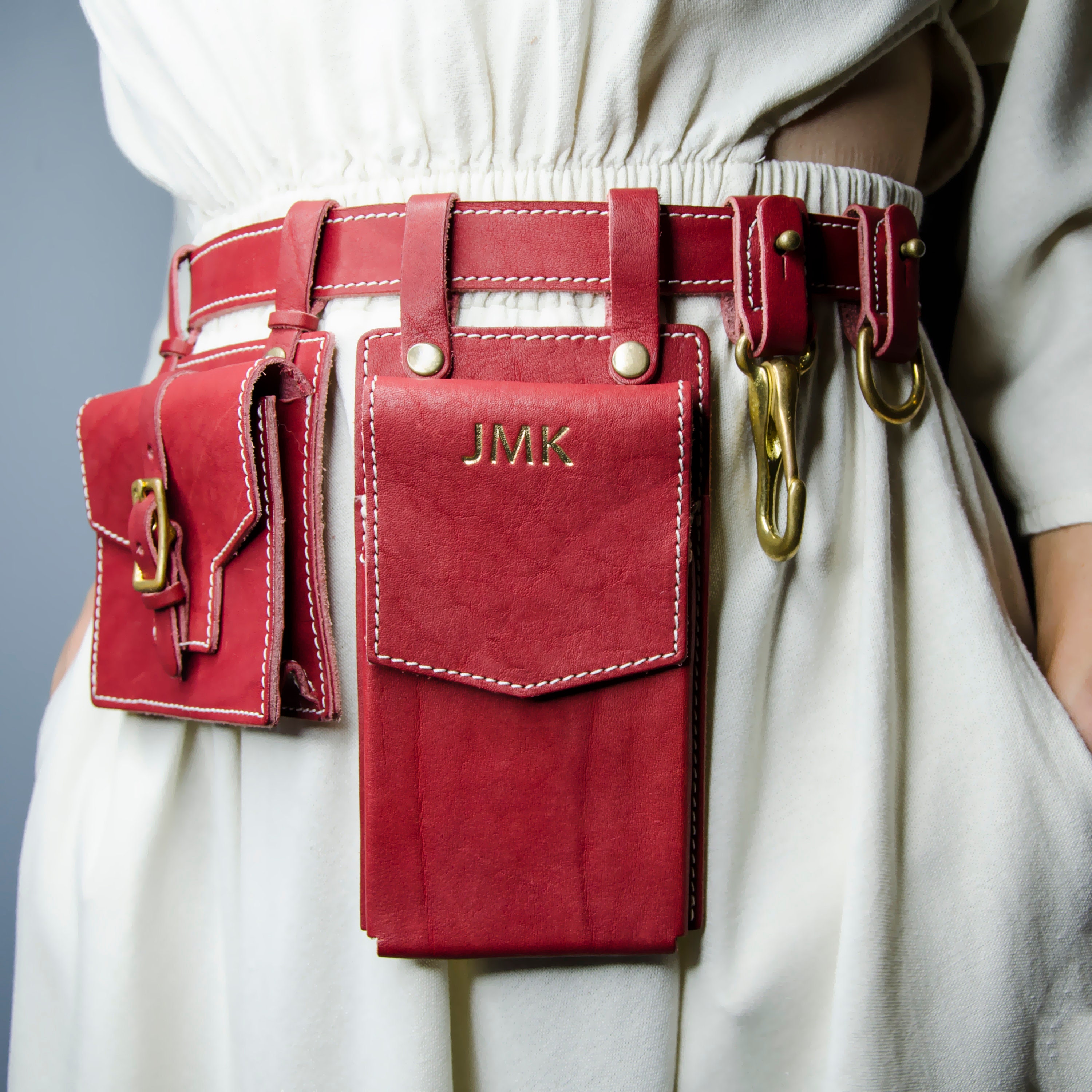 Personalized Leather Belt Pouch Leather Utility Belt Small Etsy