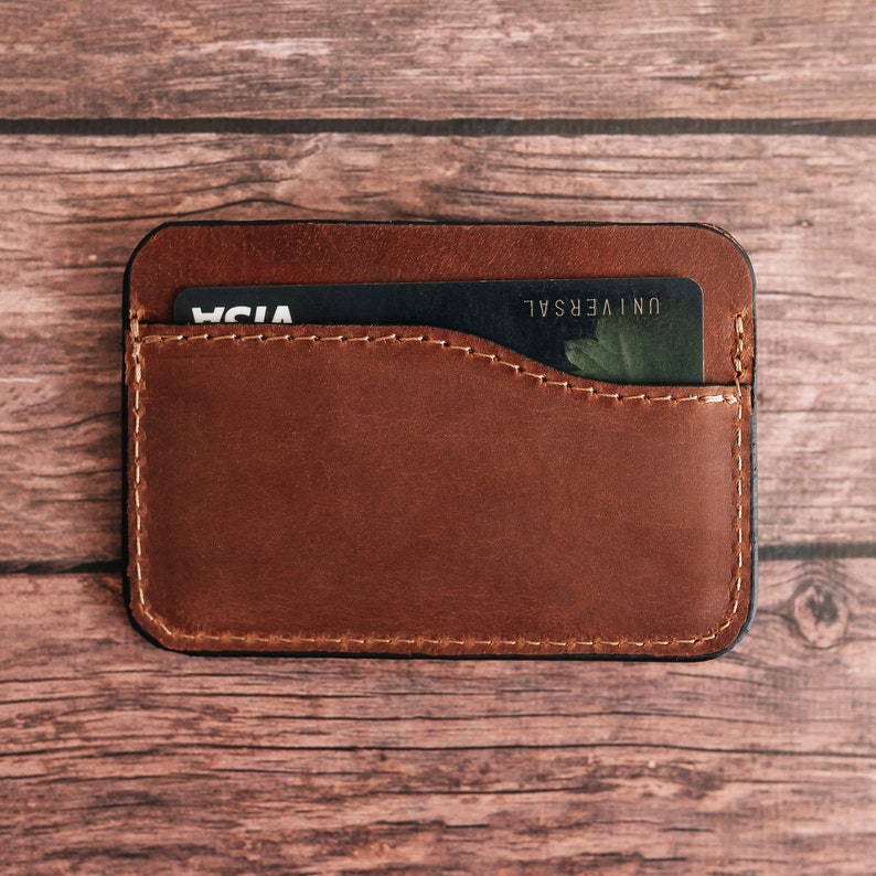 Handcrafted Leather Smart Wallet with AirTag Holder GPS Tracking, Slim Design Perfect Gift for Him and Her image 6