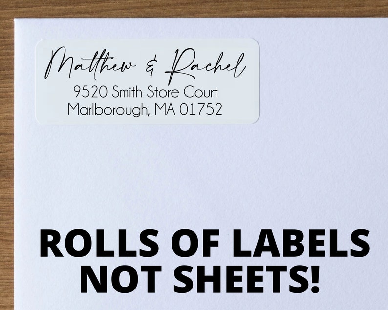 250 Labels High Quality Roll Return Address Labels, Return Address Labels, Wedding Address Stickers, Calligraphy Address Labels, ROLL image 2