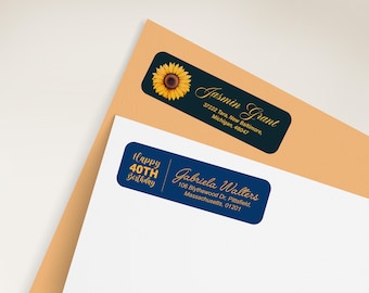 Return Address Labels, Best Quality, Address Stickers, Calligraphy Address Labels, Birthday Address Labels