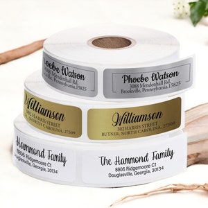 Return Address Labels, Custom Address Labels, Clear & White Address Labels, Return Mailing Stickers, Personalized Address Labels