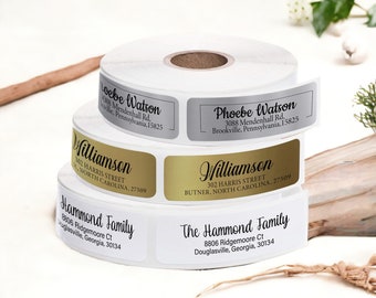 Return Address Labels, Custom Address Labels, Clear & White Address Labels, Return Mailing Stickers, Personalized Address Labels