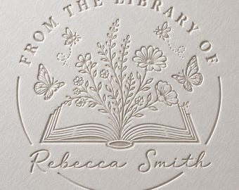 Sello personalizado para libros / Sello a medida para libros / Sello de la biblioteca / Sello de biblioteca / Sello Ex Libris / Regalo para amantes de los libros