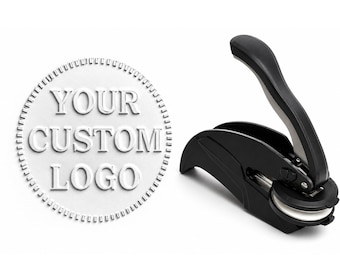 Sello en relieve con logotipo personalizado / Fabricado en EE. UU.