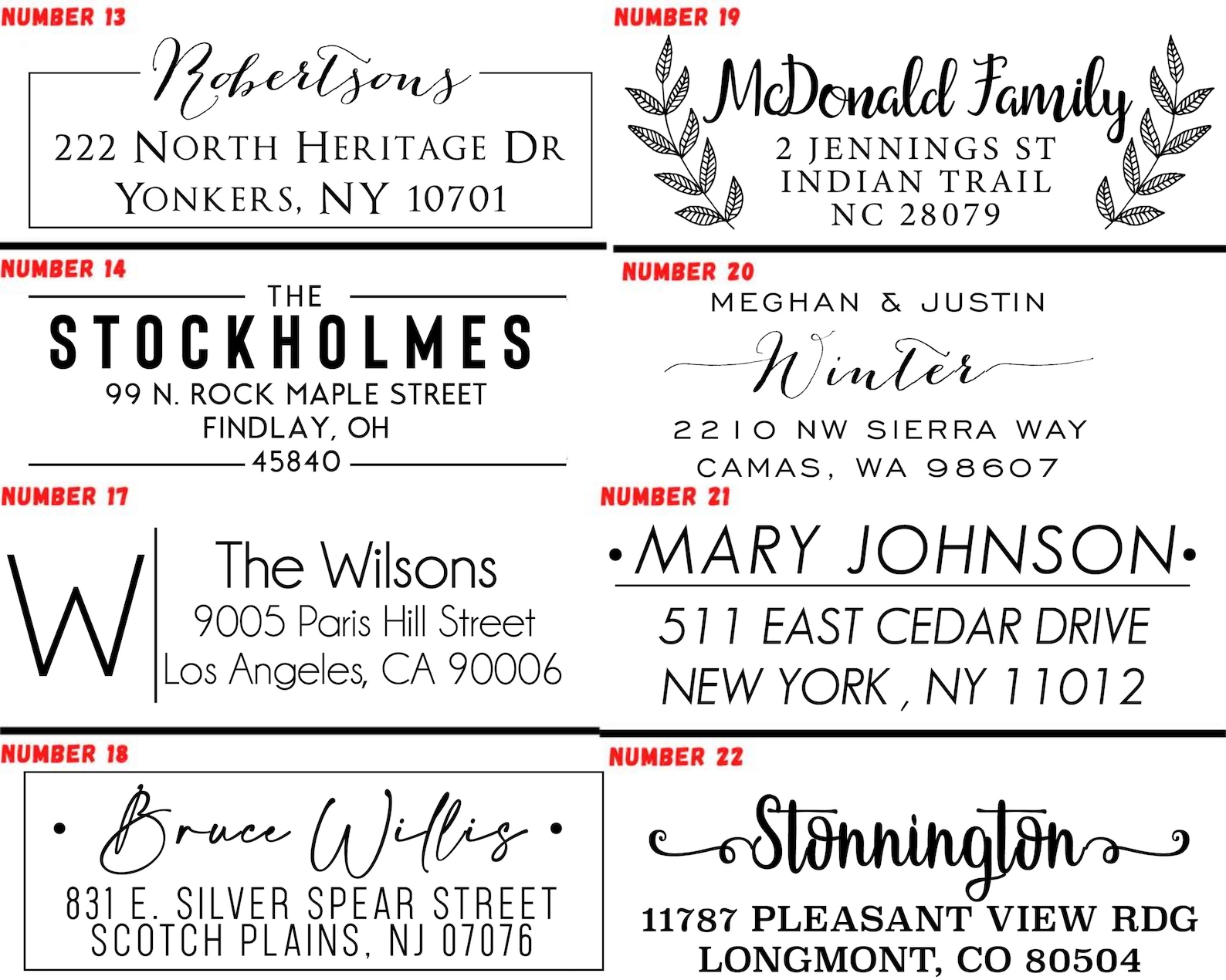 Return Address Labels Clear Address Labels Custom Address Etsy
