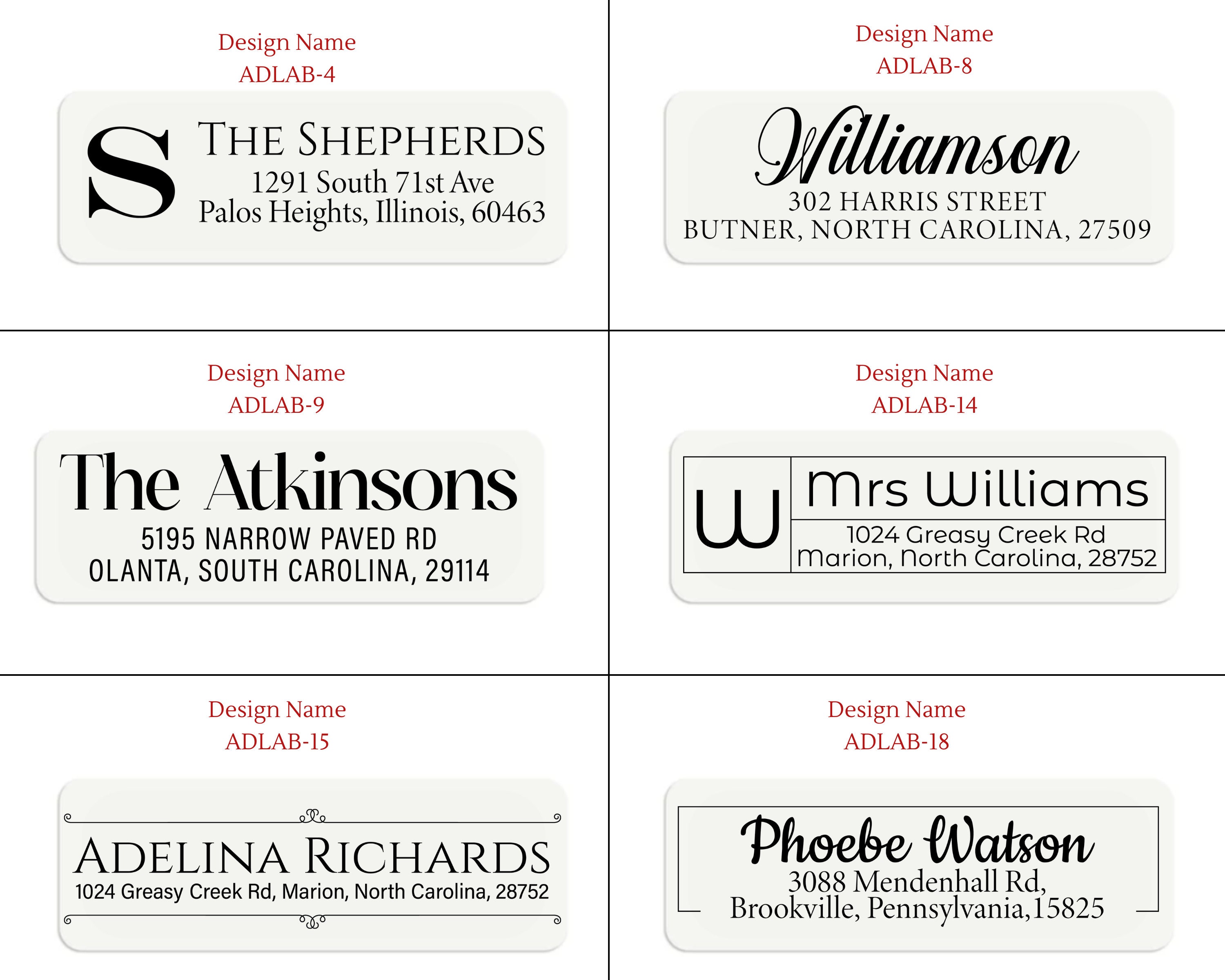 Top Quality Roll Return Address Labels, Return Address Labels