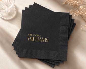 Servilletas de aluminio personalizadas / Servilletas personalizadas / Servilletas para recepción de boda / Servilletas para cóctel / Servilletas para cena de ensayo / Servilletas modernas