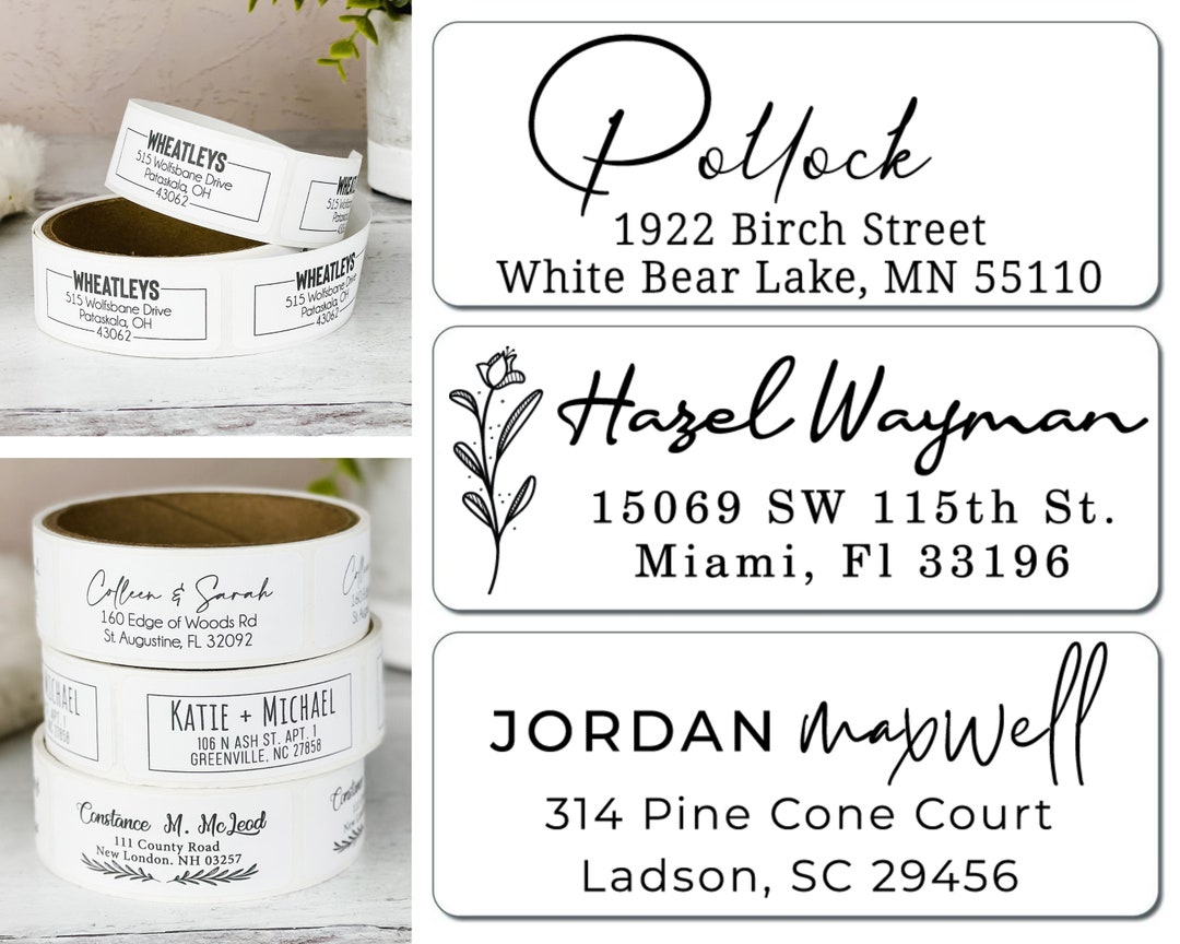 BEST SELLING Address Labels ROLLS Return Address Labels Roll White