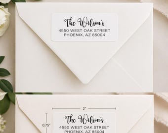 Return Address Labels 250 Roll, Return Address Labels, Wedding Address Stickers, Calligraphy Address Labels, ROLL