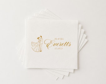 Servilletas de boda personalizadas / Servilletas de cóctel / Servilletas de ensayo / Servilletas de recién casados / Servilletas de bebidas / Servilletas de almuerzo