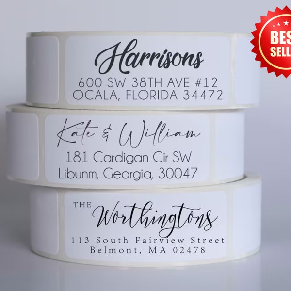 High Quality Roll Return Address Labels, Return Address Labels, Wedding Address Stickers, Calligraphy Address Labels, ROLL