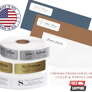 Address Labels Roll Modern Address Labels Address labels 250 500 Return Address Labels Roll Return Address Stickers image 1