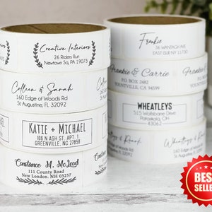 Quality Roll Return Address Labels, Return Address Labels, Wedding Address Stickers, Calligraphy Modern Address Labels On A Roll