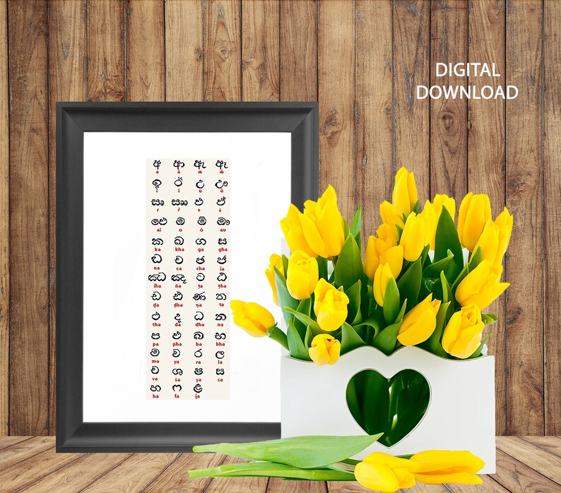 Sinhala Alphabet Cross Stitch PDF Digital Pattern Xstitch Etsy