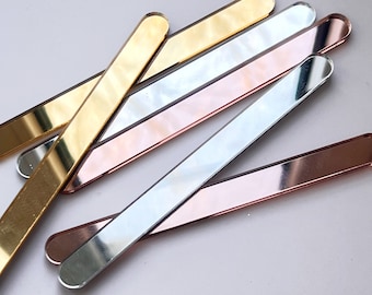 Gold mirror acrylic cakesicle sticks, custom acrylic cakesicle sticks, Personalized cakesicle sticks, standard size cakesicle acrylic sticks