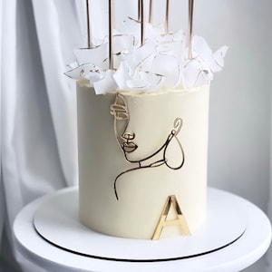 Silhouette Cake Topper Frau / Happy Birthday Cake Topper / Geburtstag Tortenstecker / Geburtstag Cake Topper / Geburtstag Tortenstecker Elegant