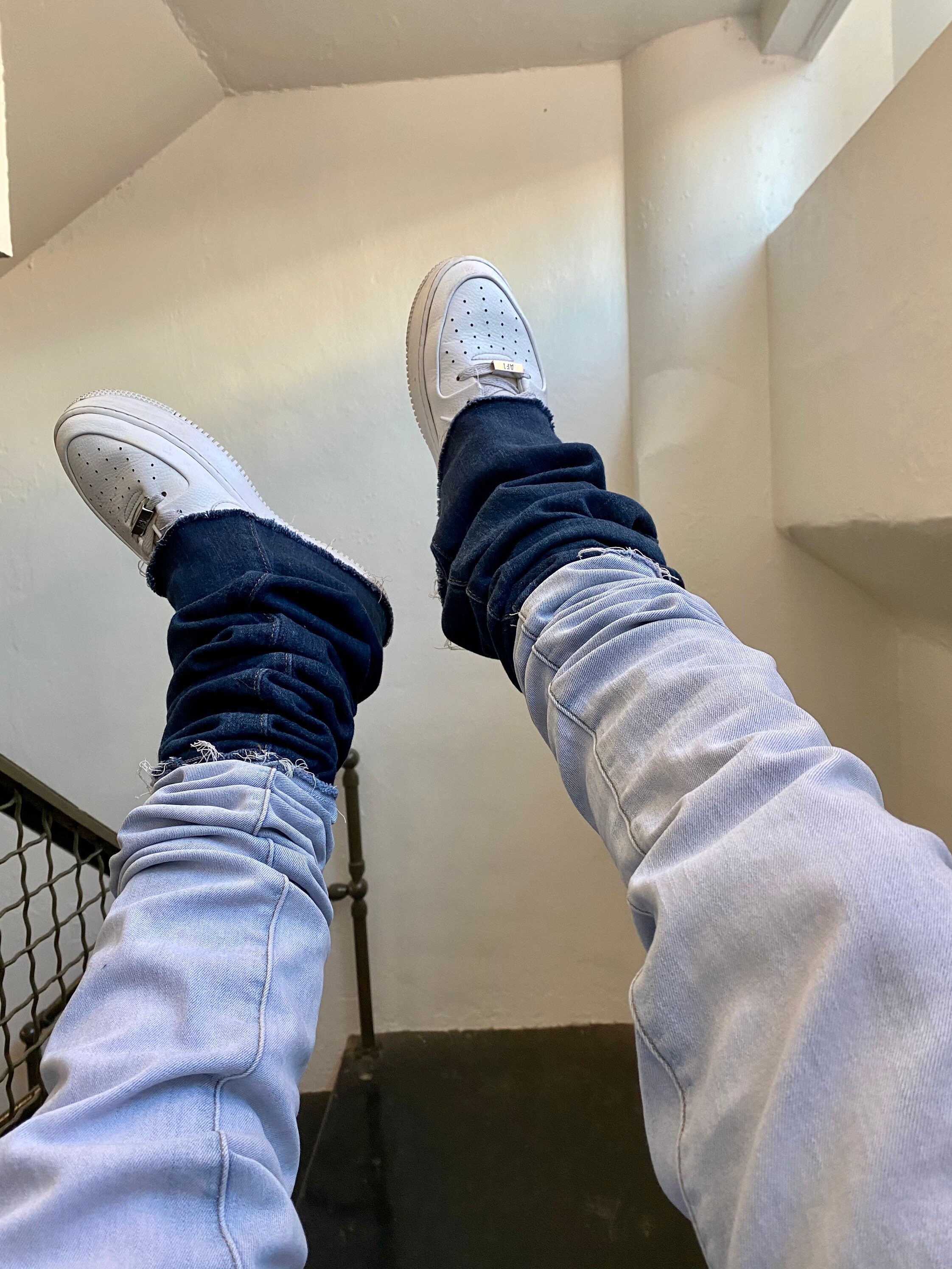Mens Stacked Denim Jeans Custom Stacked 
