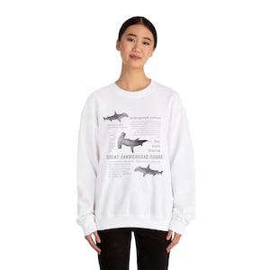 Unisex Shark Conservation Sweatshirt, shark conservation, sharks, hammerhead shark, shark gift, gifts for shark lovers, ocean conservation