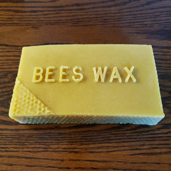 Pure Beeswax | 1-1.25 Pound Block | All Natural | Hand Poured