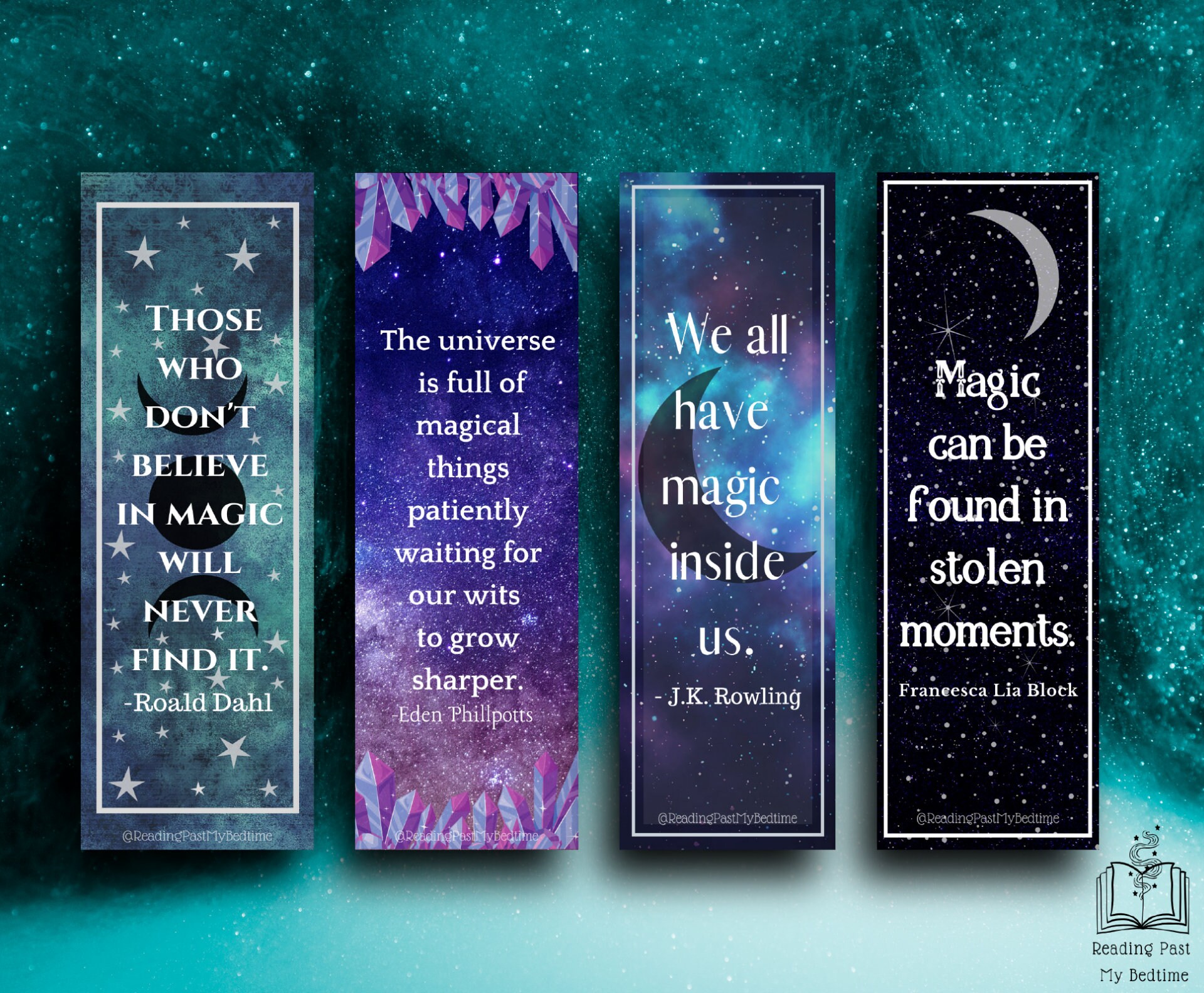printable bookmark witchy printable bookmark quotes magical etsy