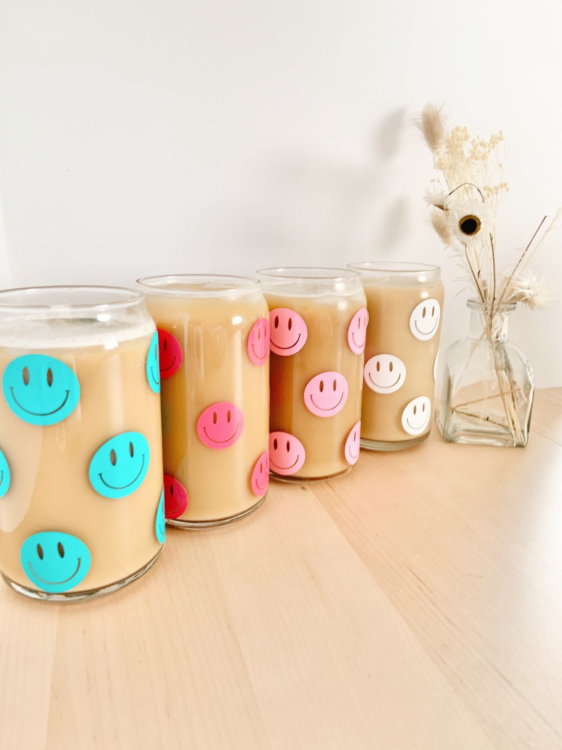 Smiley Face Glass Cup / Smiley Glass Beer Cup/ Smiley Face Etsy
