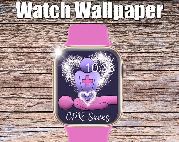 CPR Saves Double Heart Apple Watch Wallpaper, Apple Watch face, watch face cover, Watch Background, doctor, Apple Watch design, fun