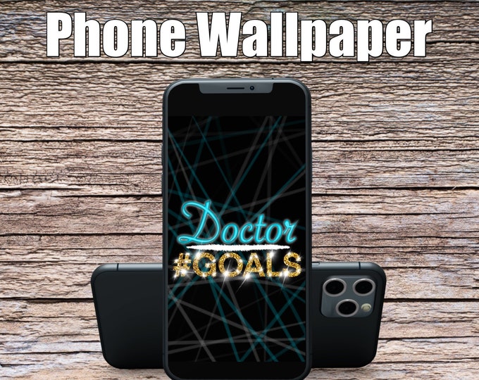 Blue Doctor Goals Phone Wallpaper, Science Art, Doctor Art, Digital Wallpaper, Screensaver