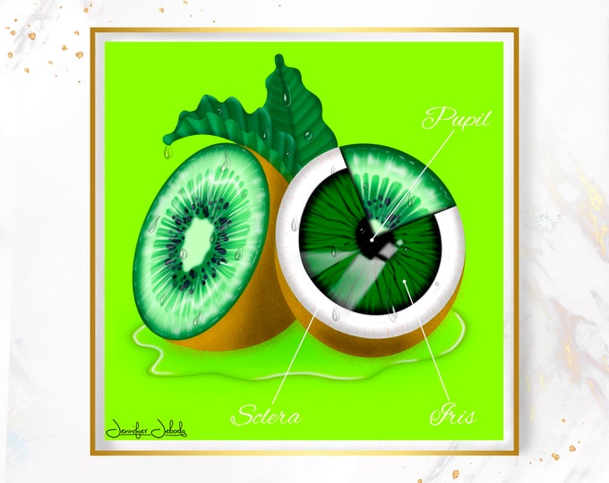 Fruity Juicy Eyeball, Printable, 30 x 30 Wall Art
