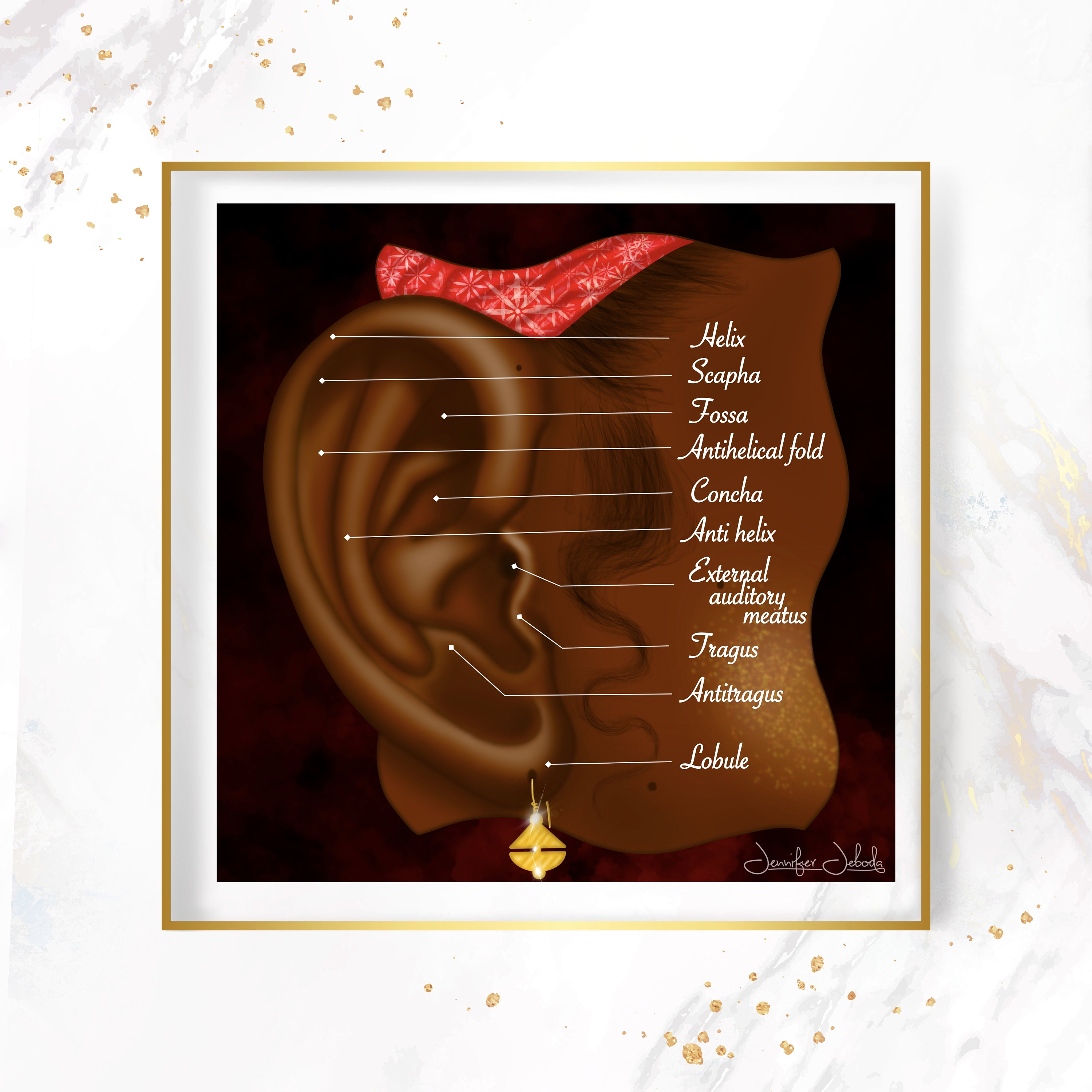 Ear On Fleek 30x30 Digital Download ENT Surgeon Gift Otolaryngology 
