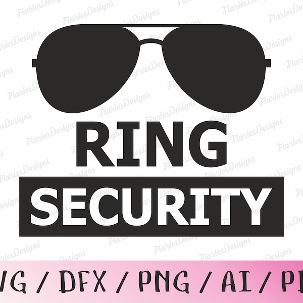 Ring Security SVG, Ring Bearer, boy T Shirt, Wedding Funny Design, Gift Idea for Wedding party, files for cricut and silhouette